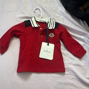 Moncler Baby Polo Shirt in Bold Red